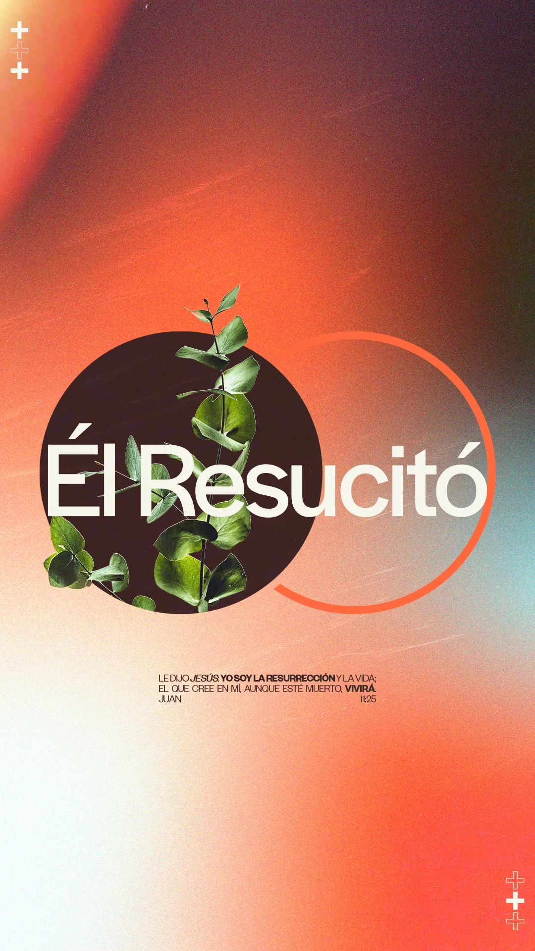 Diseño vertical Él resucitó.